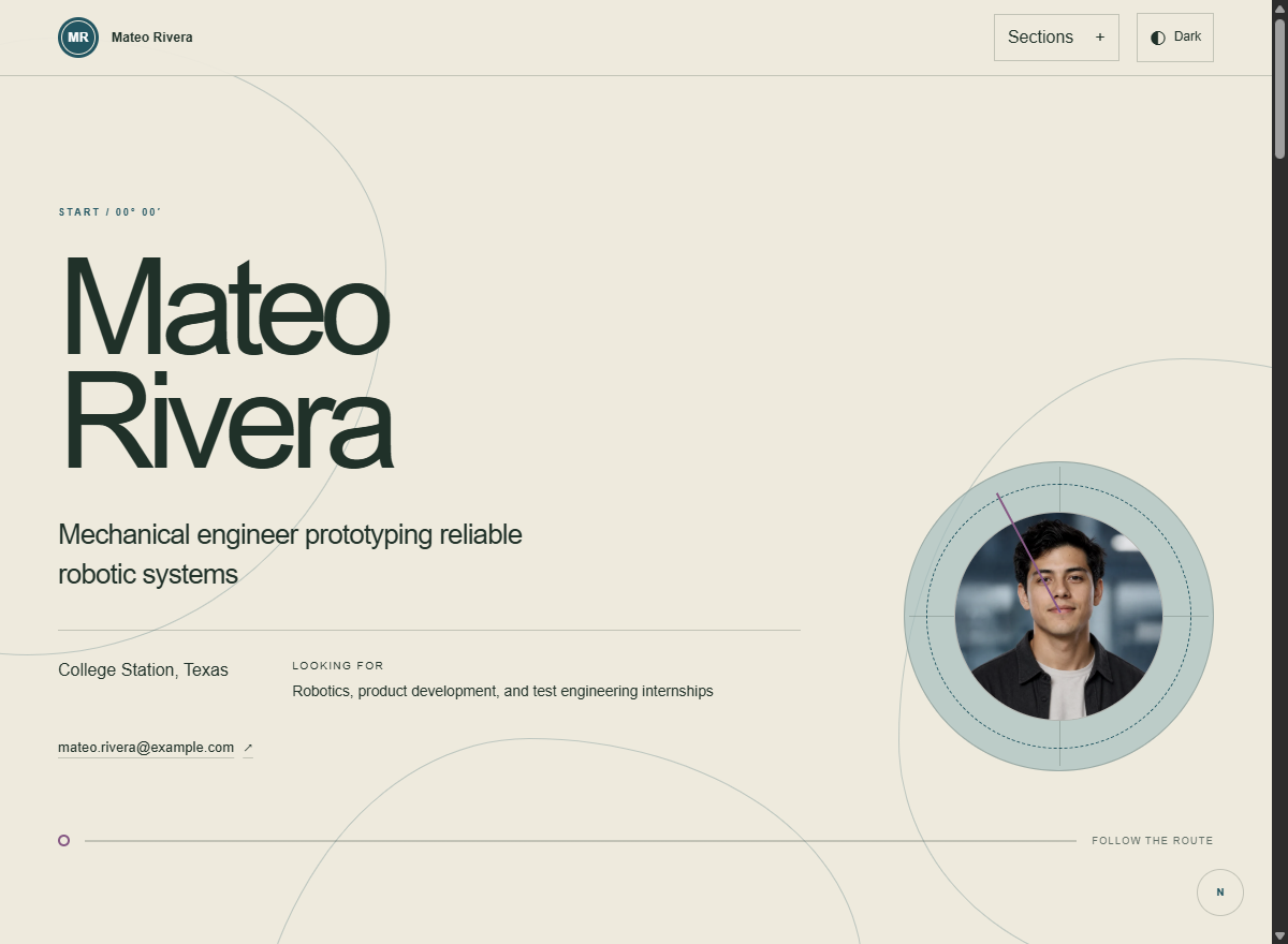 Mateo Rivera — Engineering portfolio example